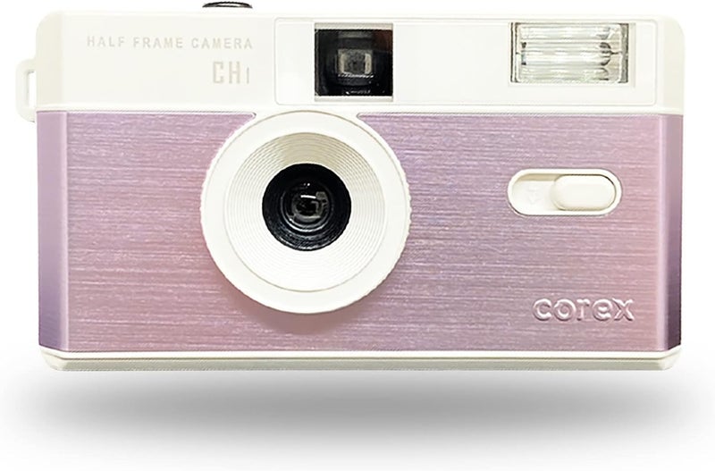 COREX Half Frame Reusable 35mm Camera CH1, Built in Flash and Compatible with 35mm Color Negative or B&W Film (Film and Battery NOT Included) (Tutu Pink) Limited Edition Free Blue and Yellow Filters - Image 1